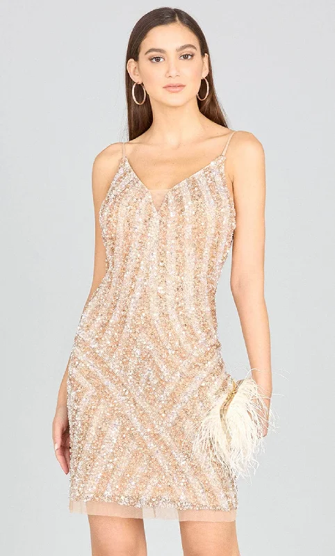 Lara Dresses 29217 - Feather Skirt Dress