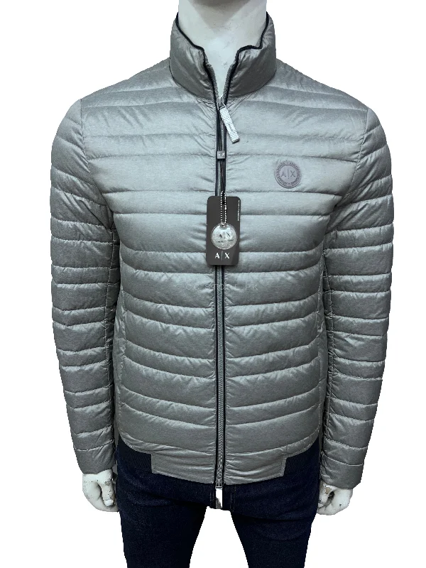 AX Duck Down Packable Grey Puffer Jacket Knit Jacket Woven Jacket Fleece Jacket