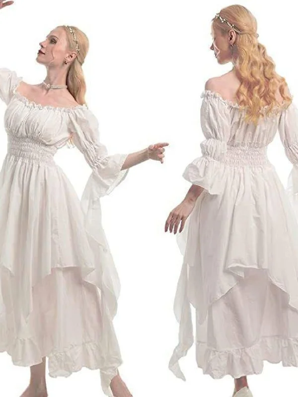 A-Line/Princess Scoop Long Sleeves Ankle-Length Vintage Dress