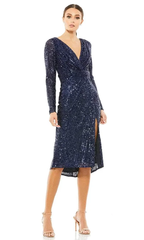 Ieena Duggal - 26555I V Neck Sequin Dress