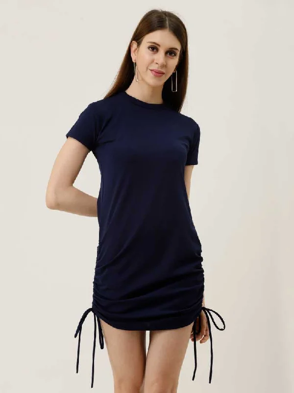 Women Bandage Dark Blue Dress