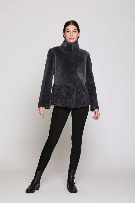 #865 Reversible Shearling Jacket Shearling Corduroy Jacket Velvet Jacket Brocade Jacket