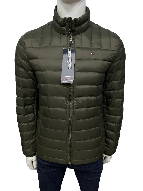 TH Packable Duck Down Olive Green Puffer Jacket Elasticated Jacket Padded Jacket Insulated Jacket TH Packable Duck Down Olive Green Puffer Jacket Elasticated Jacket Padded Jacket Insulated Jacket