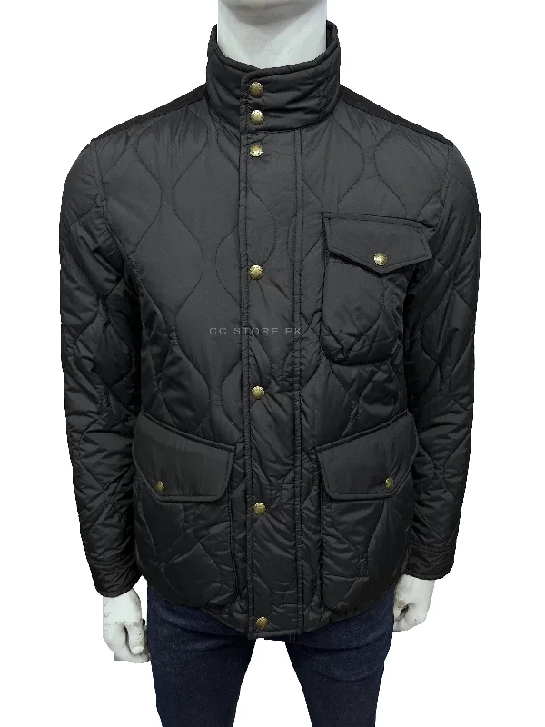 RL Diamond Quilted Utility Black Jacket Toggled Jacket Drawstring Jacket Belted Jacket RL Diamond Quilted Utility Black Jacket Toggled Jacket Drawstring Jacket Belted Jacket