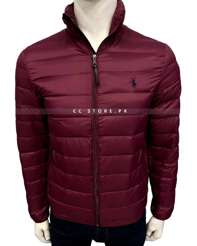 RL Packable Duck Down Full Sleeve Puffer Red Wine Jacket Herringbone Jacket Checkered Jacket Solid Jacket