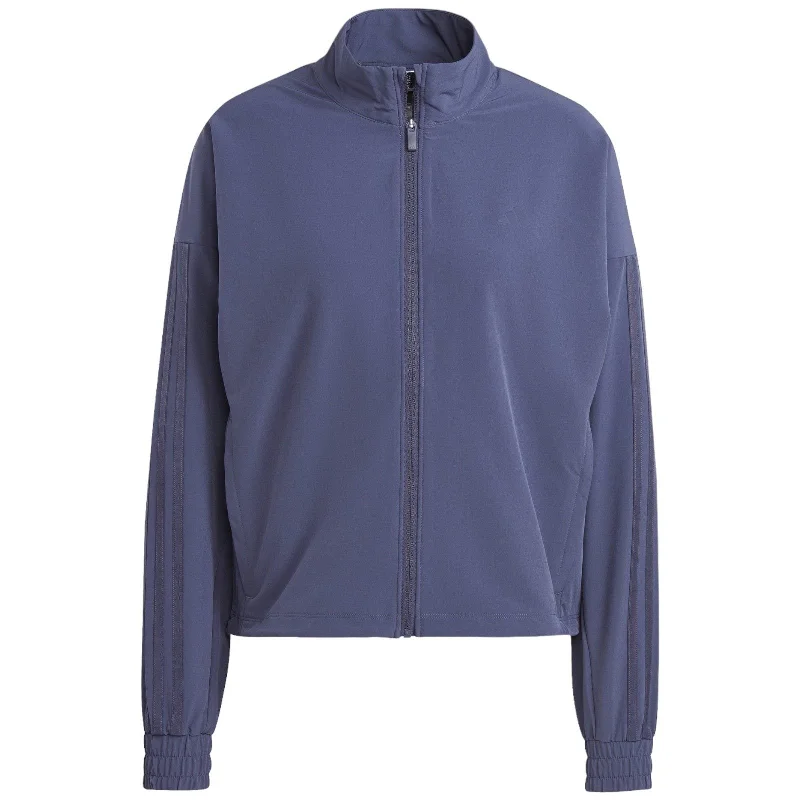 adidas Pacer Womens Jacket Notch Collar Jacket Peter Pan Collar Jacket Cowl Neck Jacket