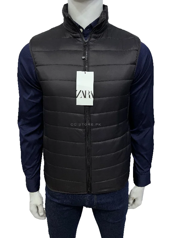ZR Lightweight Sleeveless Puffer Black Jacket (332) Belted Jacket Elasticated Jacket Padded Jacket ZR Lightweight Sleeveless Puffer Black Jacket (332) Belted Jacket Elasticated Jacket Padded Jacket