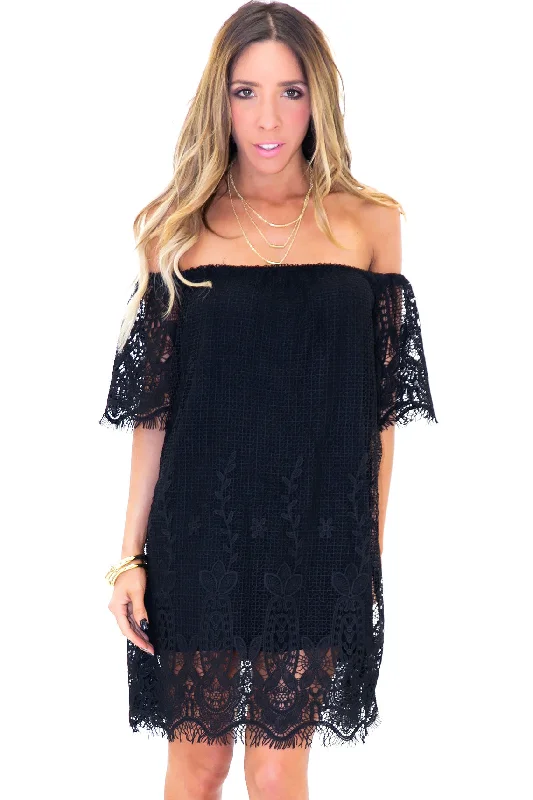 Playa Blanca Lace Dress - Black