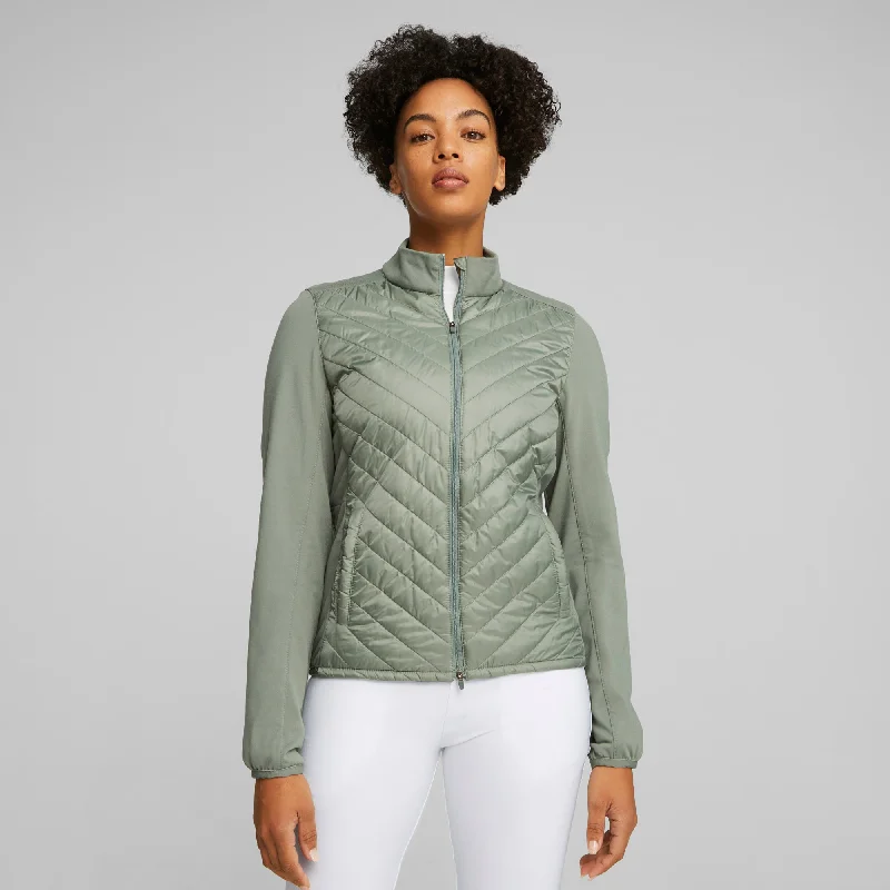 Women's Frost Quilted Golf Jacket Striped Jacket Polka Dot Jacket Floral Jacket