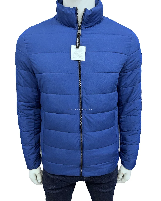 Ck Blue Horizontal Puffer Jacket Quilted Jacket Puffer Jacket Insulated Jacket