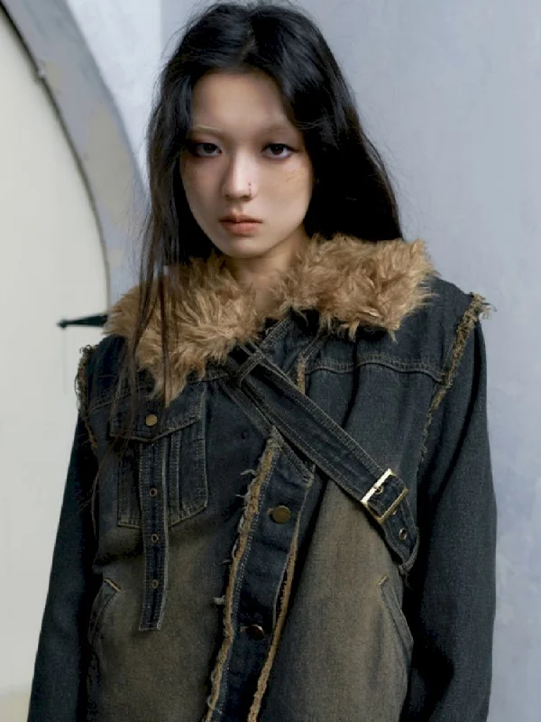 Old Denim Deconstructed Patchwork Jacket【s0000005241】 Oversized Jacket Tailored Jacket Straight Jacket Old Denim Deconstructed Patchwork Jacket【s0000005241】 Oversized Jacket Tailored Jacket Straight Jacket