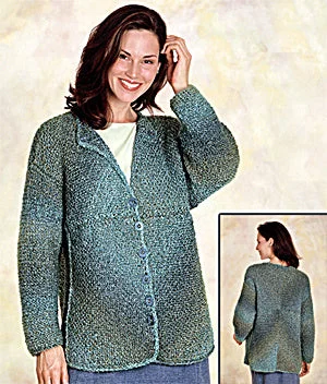 Diagonal Square Cardigan (Knit) Tailored Straight A-Line