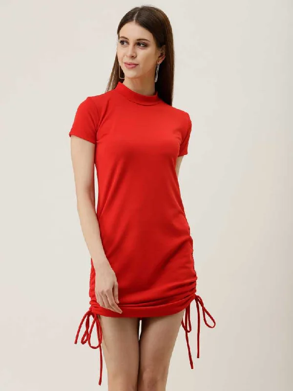 Women Bandage Red Dress