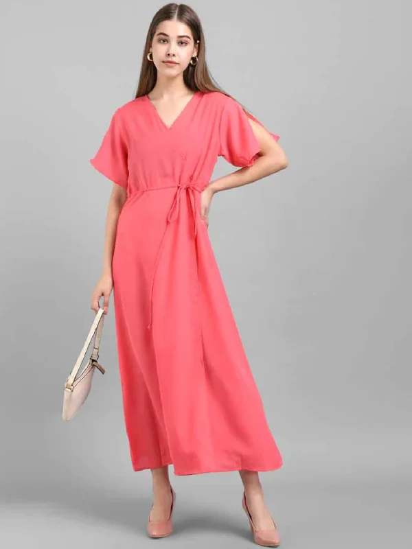 Women Maxi Pink Dress