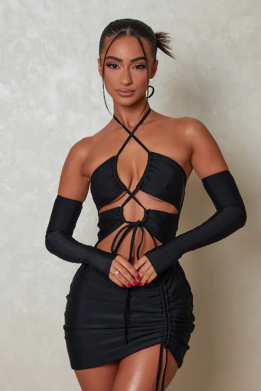 TANDUL  Women Bodycon Black Dress