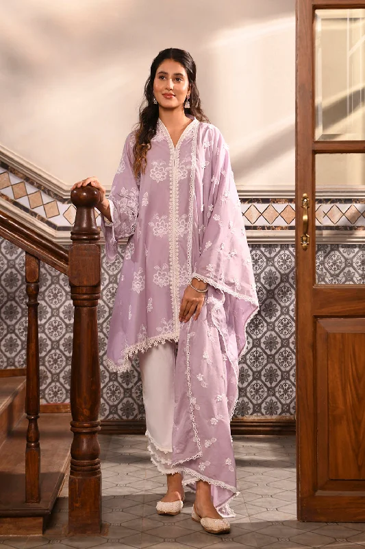 Azara Kurta with Round hem Panel PAnts Comfort Wide-Leg,