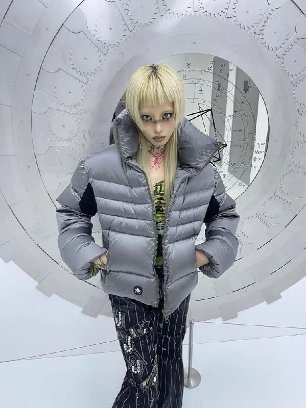 Waterproof down jacket【s0000005349】 Ribbed Jacket Pleated Jacket Ruffled Jacket