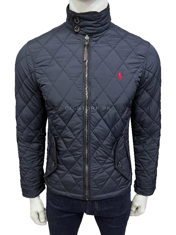 RL Water-Repellent Diamond Quilted Navy Blue Jacket Jacket Blazer Coat
