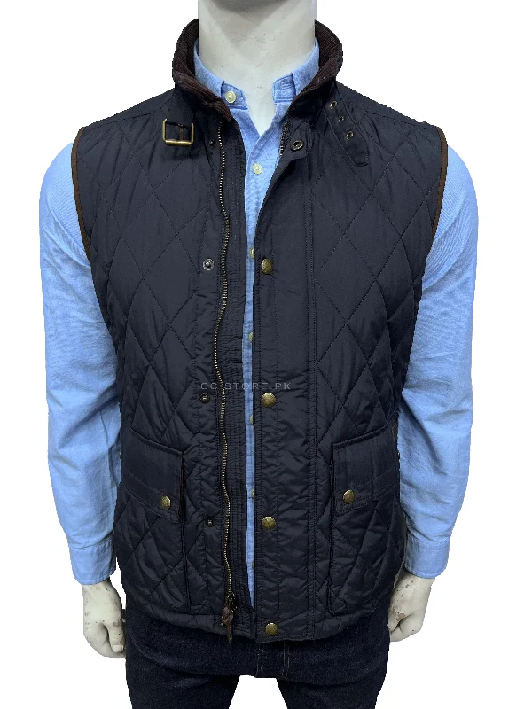 RL Sleeveless Diamond Quilted Navy Blue Jacket Satin Jacket Silk Jacket Chiffon Jacket RL Sleeveless Diamond Quilted Navy Blue Jacket Satin Jacket Silk Jacket Chiffon Jacket