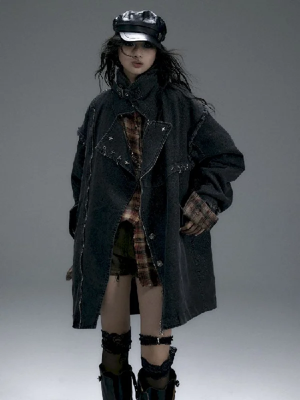 Lapel Do-Over Denim Jacket【s0000011003】 Toggled Jacket Drawstring Jacket Belted Jacket Lapel Do-Over Denim Jacket【s0000011003】 Toggled Jacket Drawstring Jacket Belted Jacket