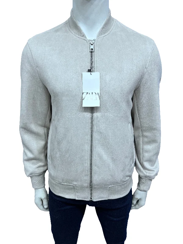 ZR Suede Off White Bomber Jacket (333) Rayon Jacket Velvet Jacket Corduroy Jacket