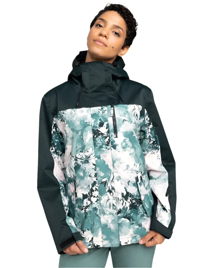 Roxy Women's Jetty 3 In 1 Jacket 2025 Stand-Up Collar Roll-Neck Collar Turtle Neck