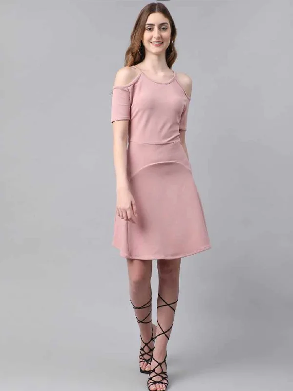 TANDUL  Women Fit and Flare Pink Dress