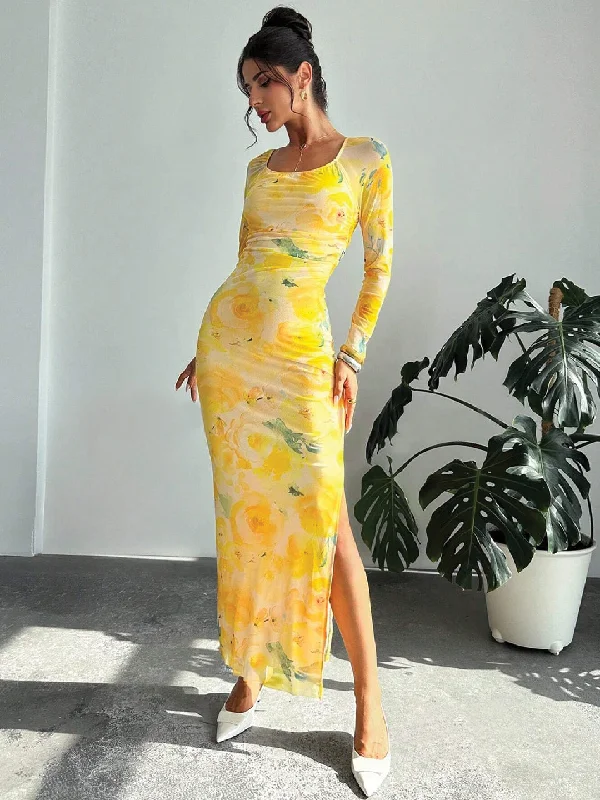 TANDUL  Women Bodycon Yellow Dress