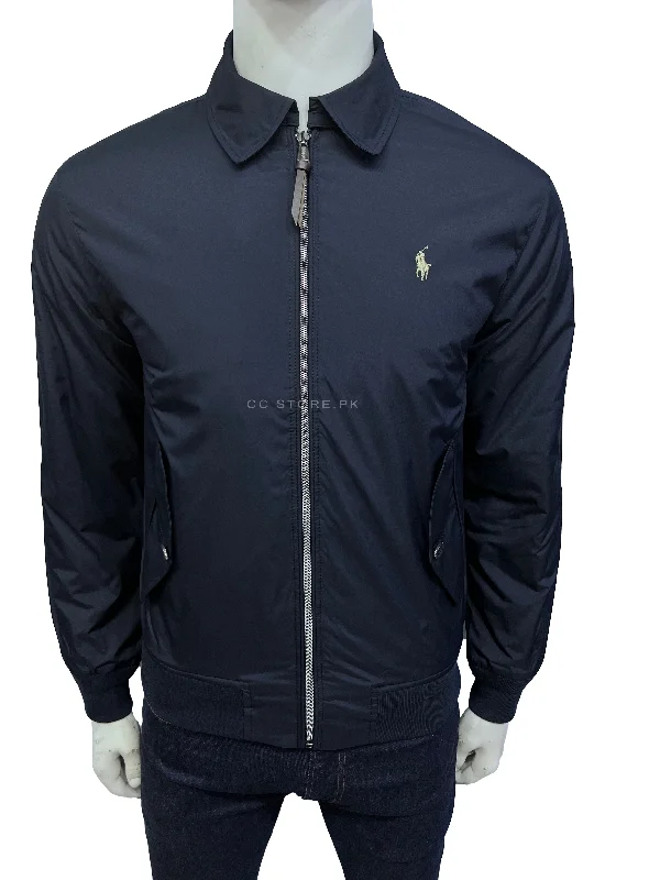 RL Packable Harrington Navy Blue Jacket Appliqued Jacket Beaded Jacket Sequined Jacket RL Packable Harrington Navy Blue Jacket Appliqued Jacket Beaded Jacket Sequined Jacket