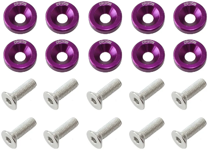 Billet Dress-Up/Fender Bolt Kit M8 x 1.25mm (20mm UHL) AF64-4374PUR