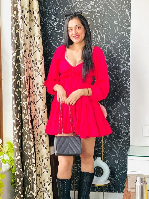 TANDUL  Women Fit and Flare Pink Dress