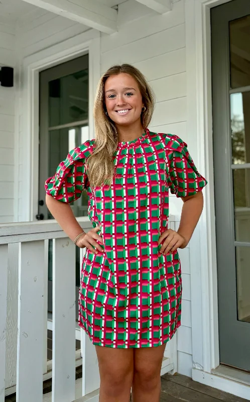FINAL SALE - Libby Alpine Line Green Dress
