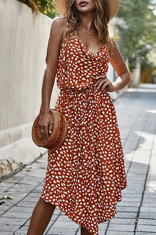BOHEMIAN DOT PRINT DRESS