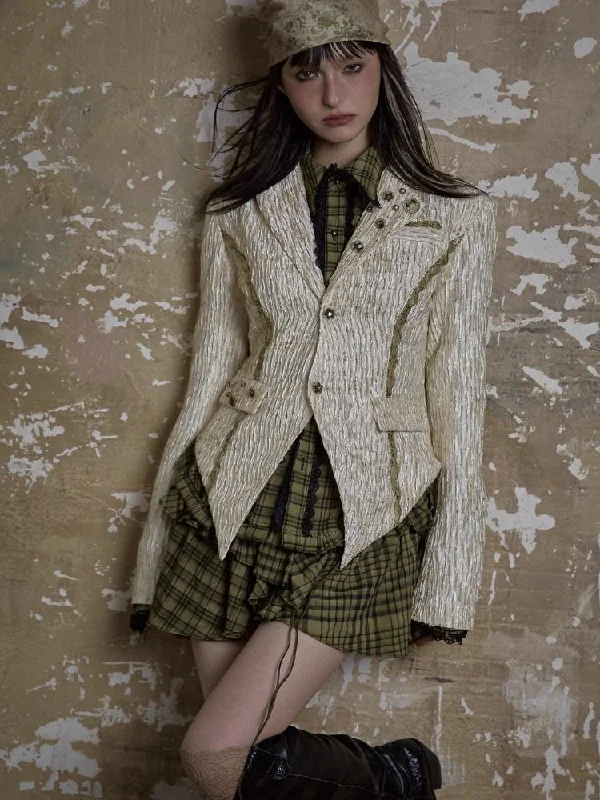 Short slim fit suit jacket【s0000003907】 Fleece Jacket Down Jacket Parka