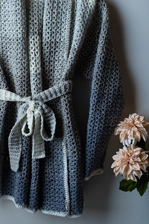 Ella Tied Cardigan (Crochet) - Version 2 Fitted Loose Oversized