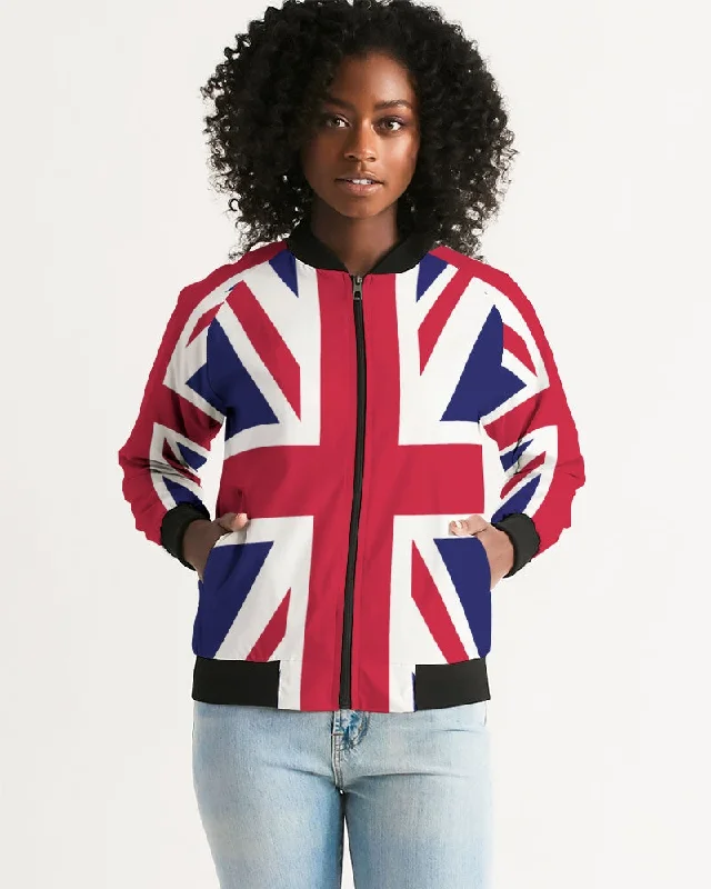 Great Britain Union Jack Flag Women's Bomber Jacket Bomber Jacket Anorak Windbreaker Great Britain Union Jack Flag Women's Bomber Jacket Bomber Jacket Anorak Windbreaker