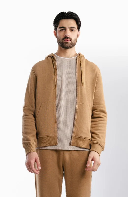 Thermal Jacket - Mustard Boat Neck Shawl Collar Notched Collar