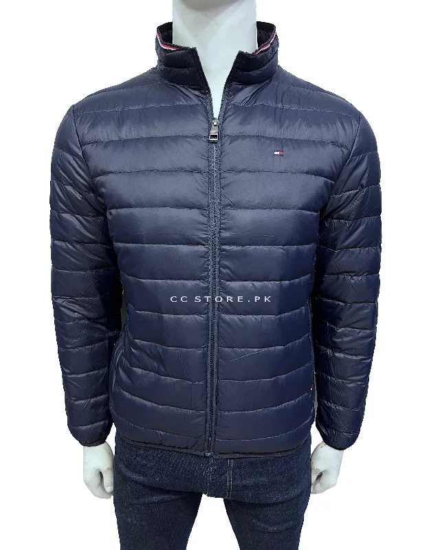 TH Packable Tipped Collar Navy Blue Duck Down Puffer Jacket Hooded Jacket Caped Jacket Shawl Collar Jacket TH Packable Tipped Collar Navy Blue Duck Down Puffer Jacket Hooded Jacket Caped Jacket Shawl Collar Jacket