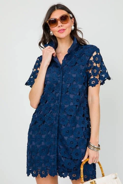 Floral Lace Silhouette Dress
