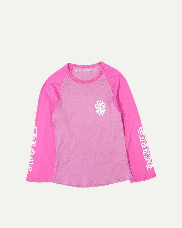 Dagger Logo Raglan T-Shirt Spandex Blend Rayon Blend Denim Blend