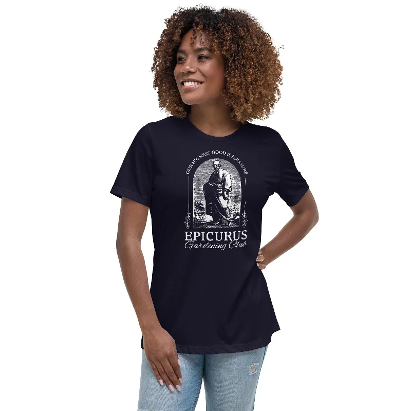 Epicurus Gardening Club - Women's T-Shirt Hooded Caped Shawl Collar