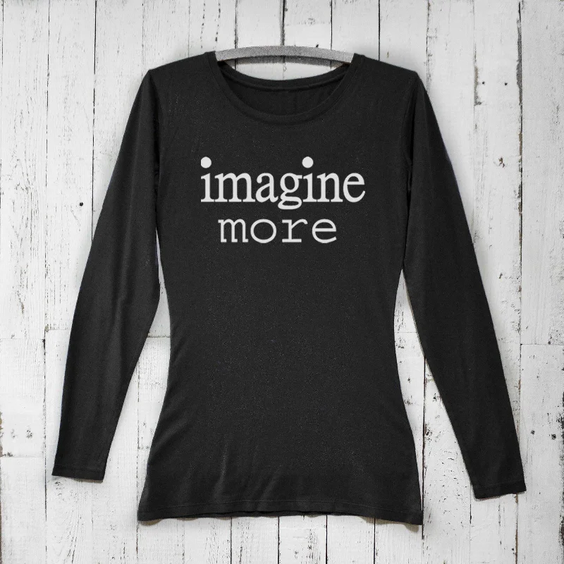 Imagine More Long Sleeve T-shirt for Women Knit Fabric Woven Fabric Fleece Fabric