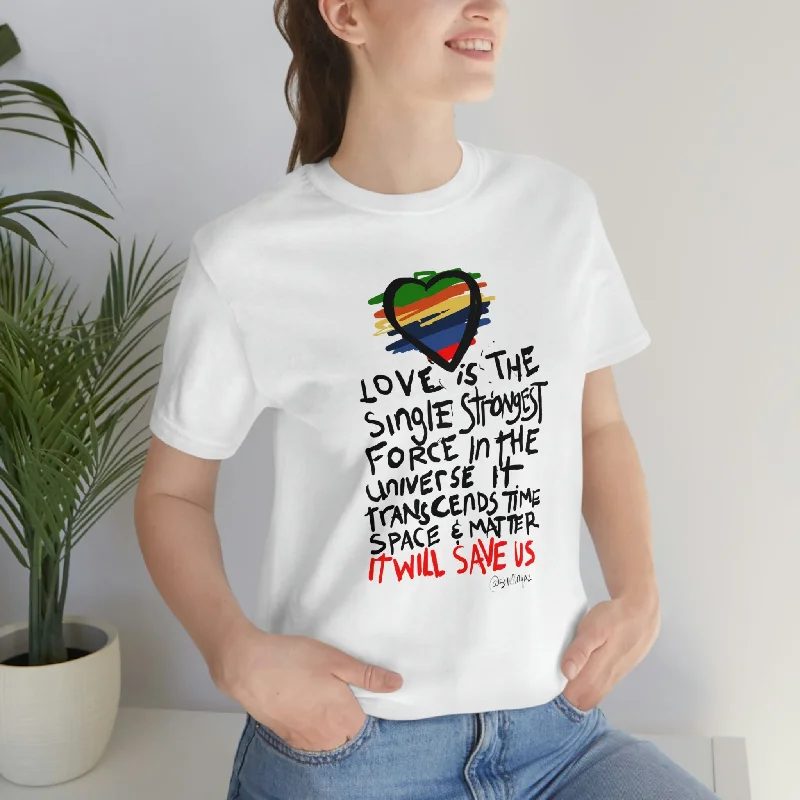 LMTE "Love will Save" Unisex Tee Print Jacquard Patchwork