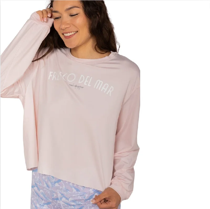 Reel Skipper La Girlfriend UV Shirt - Fresco Del Mar Baby Pink Hooded Caped Shawl Collar Reel Skipper La Girlfriend UV Shirt - Fresco Del Mar Baby Pink Hooded Caped Shawl Collar