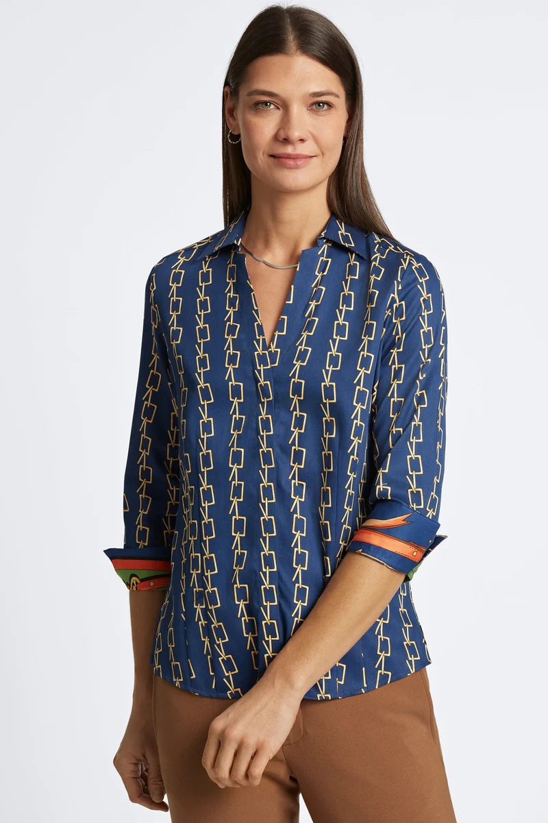 Taylor 3/4 Sleeve Shirt Fleece Fabric Down Fabric Feather Fabric
