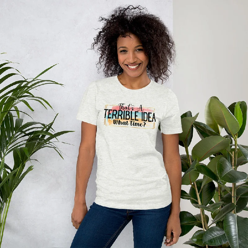 That's a Terrible Idea - Short-Sleeve Unisex T-Shirt Mesh Canvas Denim
