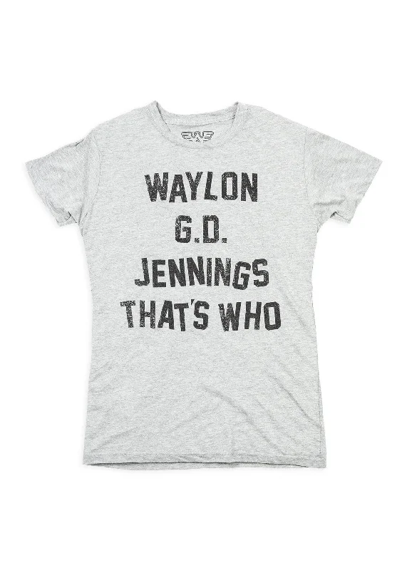 Waylon G.D. Jennings Womens Tee Shirt Sequined Glittery Shiny