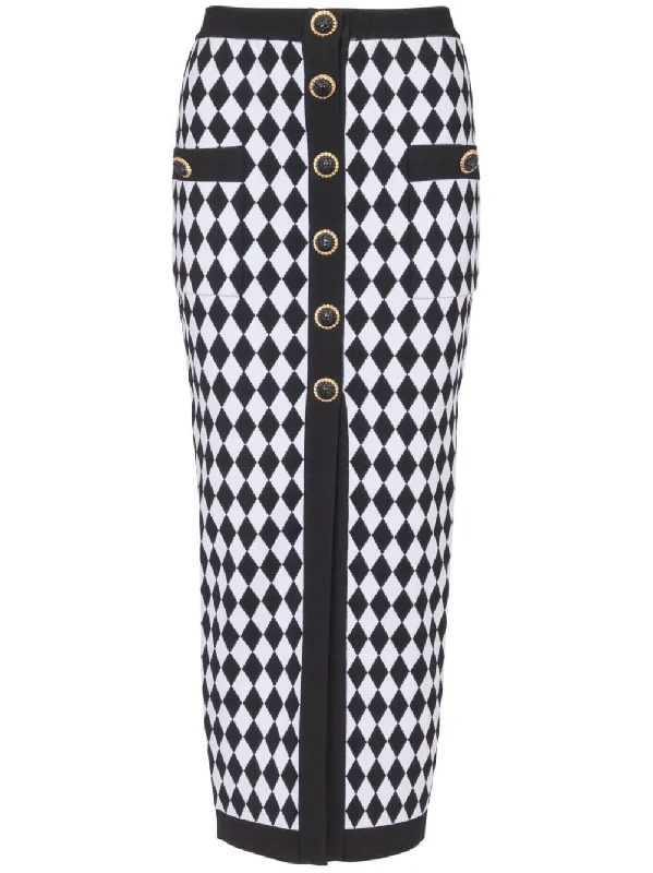Balmain Women's Skirts corduroy skirt textured