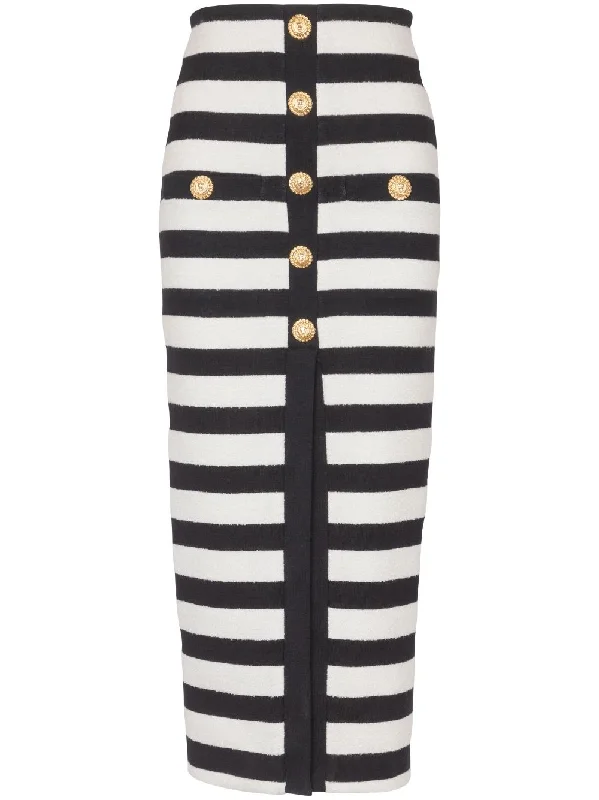 Balmain Women's Skirts leather skirt refined