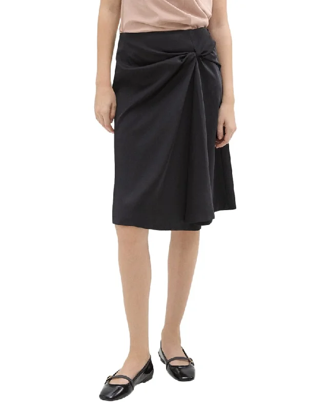 Theory Twisted Midi Skirt lace skirt romantic